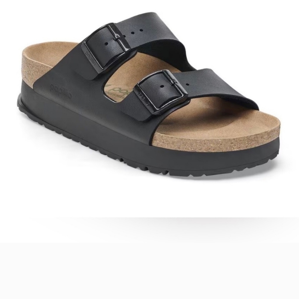 Papillio Black Sandals By Birkensock